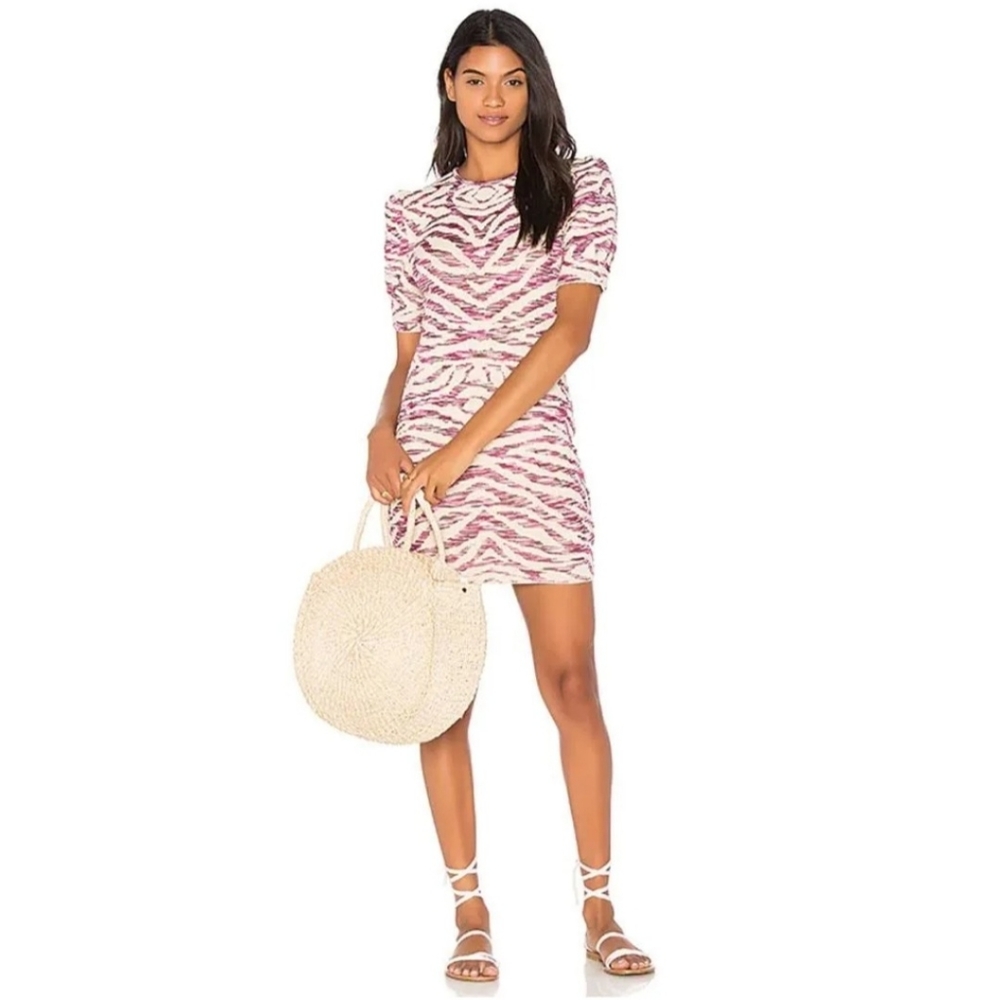 Free People Zebra Stripe BodyCon Dress sz XS/S - Picture 2 of 9